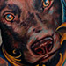 Tattoos - Chocolate Lab Dog Color Portrait Tattoo - 50409